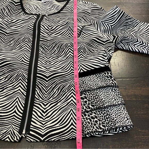 Zoe | Black & White Zebra prints Lightweight Jacket - Picture 8 of 9